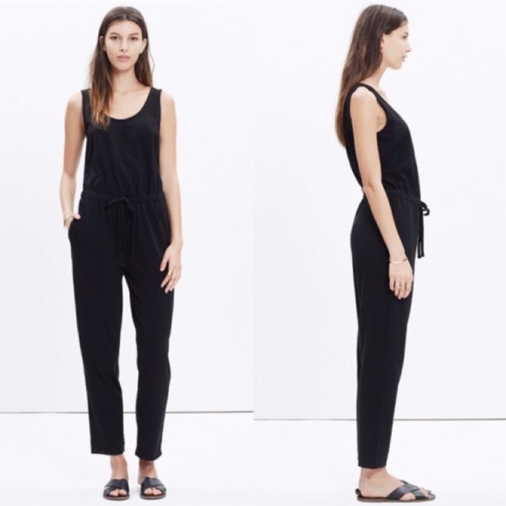 Madewell black sleeveless jumpsuit